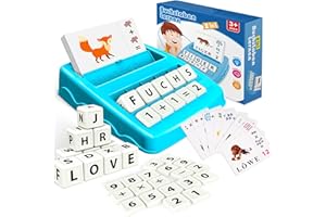 Lernkarten Montessori Spielzeug Lesen Lernen, Jinxful kinderspielzeug ab 3 4 5 6 7 8 Jahre Jungen Mädchen, Buchstaben Lernspiele ab 3-8 Jahre, fähigkeiten,lesen