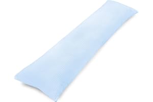 Totsy Baby Almohada para Dormir de Lado con Relleno y Funda: 145 x 40 cm Almohada de Lactancia Almohada de Embarazo Almohada de posicionamiento para bebés y Adultos Azul Claro