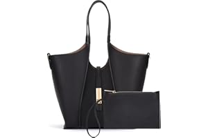 CHAMAIR Shopper Tasche Damen Tote Bag Elegant Damenhandtasche Henkeltasche Damen Handtasche Umhängetasche mit Geldbörse PU Leder Schultertasche Women's Totes Handbag Bürotasche