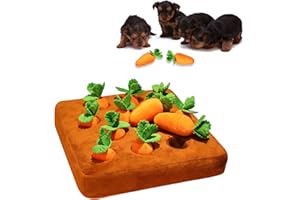 HICAS Intelligenzspielzeug für Hunde, Karotte Schnüffelteppich Hund, Rettich Plüschspielzeug Karotte Kauspielzeug für Futtersuche, Schnüffeltraining, Beseitigt Langeweile und Stress