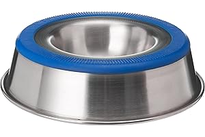 CLASSIC PET PRODUCTS Caldex Classic Futternapf/Fressnapf, aus Edelstahl, mit Rutschfester Unterseite, für langsameres Fressen, Größe S, 19 cm