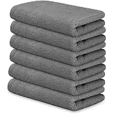 DECASATEXTIL Pack of 6 Washbasin Towels 40 x 70 cm &ndash; Soft and Absorbent Cotton &ndash; Bath Towels for Hand, Face and Gym &ndash; Ideal f