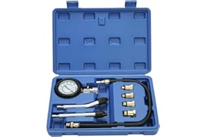 COZYWIND Kompressionstester Kompressionsprüfer-Satz Kompressionsmesser Auto Motorrad Messgerät Test kit Testgerät 0-20 bar oder 0-300 psi Verdichtungsmesser inkl. Koffer (Kunststoff-Blau)