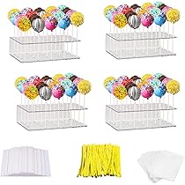 Siliconen cake-pop-set, 20 ronde cake-pop-bakvormen met 20 stuks lollipop sticks voor cupcakes, snoep, gelei en chocolade, antiaanbaklaag (roze