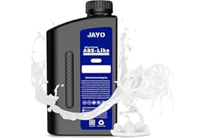 JAYO ABS-Like 3D Drucker Resin 1000g Weiß, UV-Härtendes Harz 405nm 3D Druck Flüssigkeits Rapid Photopolymer Resin für 2K 4K 6K 8K LCD SLA Resin 3D Drucker, Nicht Spröde, Schlagfestigkeit