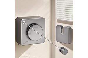 LIVEHITOP Stendibiancheria Retrattile, Corda Stendino da Parete Anti-Cedimento Acciaio Inossidabile Filo per Bucato 4.6M Regolabile Interni Esterno (Grigio)