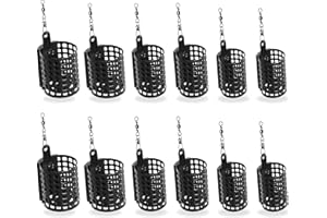 CROCH Mangeoire pour la pêche - Cage en métal avec poids et émerillons - Sans plomb - Différentes tailles