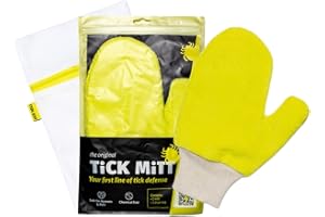 TICK MITT BY TSG TiCK MiTT Guante de eliminación de garrapatas Amarillo, Herramienta Protectora para Eliminar garrapatas para Humanos y Mascotas, Elimina Las garrapatas de Forma Segura con Facilidad, Duradero, cómodo