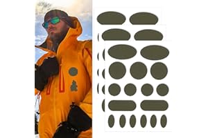 Skystuff 51 Stück Selbstklebende Reparaturflicken für Daunenjacken, Wasserdichtes, Selbstklebend Stoff, Nylongewebe zum Reparieren von Löchern in Kleidung, Zelt-Reparatur-Sets