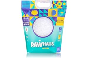 ANIMAL HOUSE PawHaus - 3.8L Lettiera in Cristalli di Silicio per Gatti - Antistatica e Sicura - Priva di Polvere - Ultra Assorbente - Trattiene gli Odori 1.5-1.6Kg