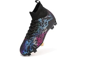 PiDaGlobal Boys Football Boots Kids Girls Firm Ground Soccer Shoe Astro Turf Trainers Athletics Sport Shoes Teenager Profession Competition Indoor Outdoor Club Sneaker Unisex