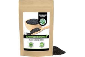 ‎ALPI NATURE Alpi Nature Schwarzer Sesam 500g, Sesam schwarz, Sesamkörner schwarz, Sesamkörner ganz, Black Sesame Seeds