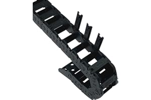 Veekaft Mini Schleppkette Innenmaße 10x20 mm Serienlänge 1000 mm Verstärkte Nylonband-Endverbinder Geeignet für 3D-Drucker und CNC (R18, 10X20)