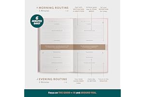 URBESTSELF Dziennik 6-minutowy | Codzienne 6 minut dla większej uważności, miłości do siebie i motywacji | Dziennik Twojego rozwoju osobistego (Orchidea, Angielski (English))