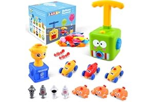 BAKAM Power Balloon Car Toy for Kids, Balloon Launcher Car Toy Set for Kids Science Toys, Inflatable STEM Balloon Pump Cars Racer Kit for Boys Girls (Frog)