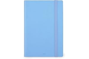 Legami - Agenda Giornaliera Large, 12 Mesi, da Gennaio 2024 a Dicembre 2024, Chiusura con Elastico, Planner mensile gennaio 2025, Piano Ferie, Rubrica, 17x24 cm, Colore Crystal blue