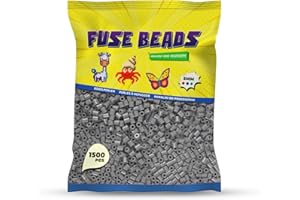 Benny Beads Perline da Stirare 1500 Pezzi, Dimensione Midi 5mm, Accessori Creativi per Lavori DIY Perline a Fusione