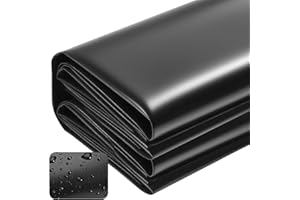 ENUTROF Telo per Laghetto da Giardino 2m x 2m x 0.2mm Fodera per Laghetto in HDPE per Isolamento da Giardinaggio Giardino Piscina per Laghetti Fontane Cascate (2x2m)