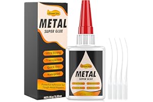 GLEAMGLEE Super Glue for Metal and Stainless Steel 35g - Ultra Strong, Heavy Duty Waterproof, Heat Resistant, Quick-Dry, Clear Glue for Strong Bonding Between Metals, Other Materials, Jewelry Making