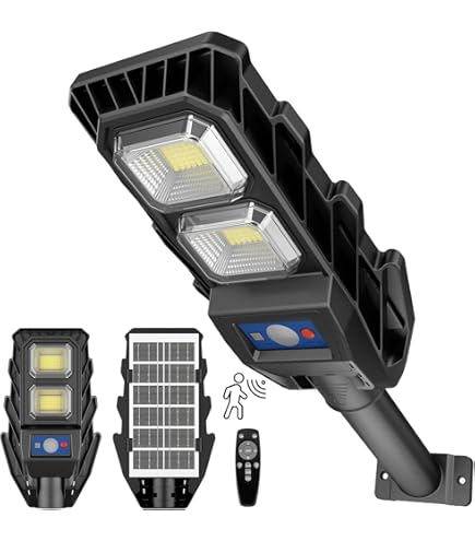 LAMPIONE STRADALE LED 60 W CON PANNELLO SOLARE FOTOVOLTAICO