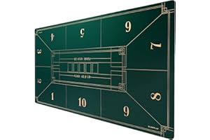 SLOWPLAY Nash Texas Holdem Tappetino da Poker 240 x 120 cm | Panno da Poker Portatile | Copritavolo da Poker Professionale, Superficie Liscia Pregiata, Riduzione del Rumore (Verde)