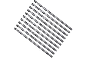 METALLIXITY Drill Bit (2mm) 10Pcs, 4241 High-Speed Steel Straight Shank Nitriding Black 118° for Wood Plastic Iron Copper Aluminum Low Soft Metal