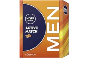 NIVEA MEN Active Match zestaw prezentowy, prezent dla mężczyzn z produktami dla zmęczonej skóry, pudełko prezentowe z żelem pod prysznic, kremem do pielęgnacji twarzy i dezodorant dla mężczyzn