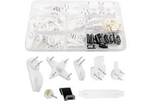 VooGenzek 72 Pezzi Muro Gancio di Plastic, Non-Trace Cartongesso Foto-appendere Portafoto Gancio, Ganci per Quadri, per Appendi Cornici per Foto, Orologi, Foto di Matrimoni