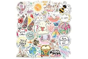 50pcs Waterproof VSCO Aesthetic Stickers Cute Vinyl Stickers for Laptop Water Bottle Bike Helmet Skateboard Luggage Kawaii Ins Decals Gift for Teens Girls by RuiChy