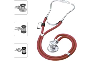 MDF INSTRUMENTS MDF Sprague Rappaport Stetoscopio della con testine convertibili per adulti, bambini e lattanti - Garanzia a vita & Programma-componenti-gratuite-a-vita - Bordeaux (MDF767-17)