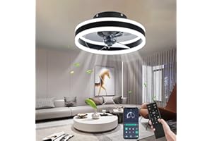 ‎YOCOMO YOCOMO Deckenventilator mit Beleuchtung Ventilator Deckenleuchte Leise Moderne led Deckenventilator Licht Mit Fernbedienung Timer Für Wohnzimmer Schlafzimmer Esszimmer