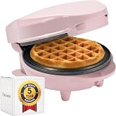 Bestron Mini Waffle Maker, Waffle Maker for Small Waffles with Non-Stick for Children's Birthday, Family Party, Easter or Chr