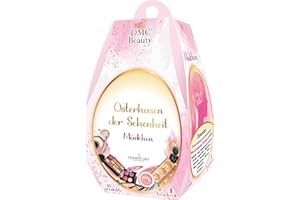 Dermocura Beauty-Osterei mit 11 Premium-Kosmetik-Überraschungen Make-Up, Top-Marken wie Garnier, Douglas, Rimmel enthalten. Oster-Beauty-Set 2025 Kosmetiktasche Schminke für Frauen und Mädchen Ostern