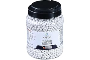 ARSUK Pallini Airsoft BB 6mm 0,20g – Ultra-lisci e senza saldature per precisione di tiro e allenamento tattico – Plastica ABS per prestazioni costanti
