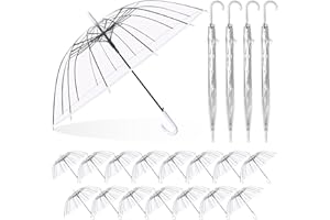 AlloFuu Parapluie de mariage transparent, transparent, durable