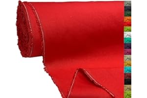 A-Express 100% Cotone Tessuto di tela Materiale Stoffa da Sartoria Tenda Borse 145cm 57" Larghezza 250GSM Venduto al Metro - 1 Metro 100cm x 145cm Rosso