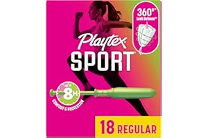 Playtex Sport Tampons, Regular Unscented 18 each (Pack of 1)