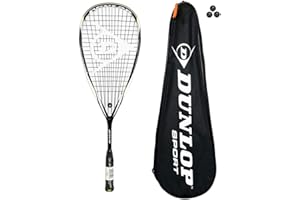DUNLOP SPORTS Dunlop Blackstorm Titanium Squashschläger + 3 Squashbällen
