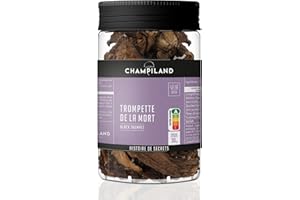 CHAMPILAND - Trompette de la Mort Séchée - Champignons Sylvestres Sélectionnés - Saveur Exceptionnelle - Riche en Protéines - Pot de 30 g