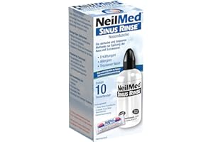 NeilMed - Lavaggio nasale, ausilio per raffreddore, congestione nasale e allergie, con 10 erogazioni di acqua salata