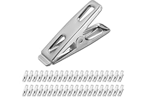 DGSLWH 40 szt. metalowych klipsów do prać, wytrzymałe zaciski do ubrań, kołki do prania ubrań, odpowiednie do pralni, torebek na przekąski, ręczników i zdjęć w domu