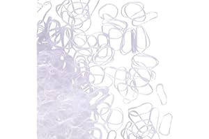 RTINLE 200 Pièces Elastique Cheveux, Mini Bandes de Caoutchouc Élastique, Mini Elastique Caoutchouc pour Cheveux, Tressée pour Petites Dreadlocks, coiffure de mariage, Transparent