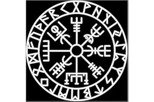 Samunshi® Aufkleber Vegvisir mit Runen C Vikings Wikinger für Auto Motorrad in 11 Größen und 25 Farben (40x40cm hellgrau)