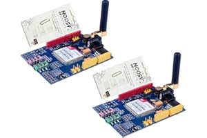 TECNOIOT 2pcs SIM 900 GPRS/gsm Shield Development Board Quad-Band Module with Antenna + gift