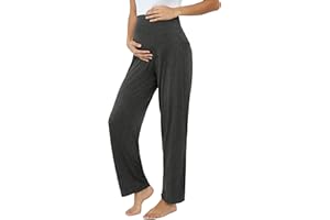 JOYARIA Damen Umstandhose Lang Freizeithose für Schwangere Warm Schwangerschafts-Schlafanzug/Pyjamahose/Jogginghose/Yogahose S-XXL