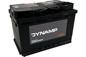 Dynamp DA70 AGM Start-Stop Car Battery 12V 70Ah 760CCA – Type 096, 278 × 175 × 190 mm, High Performance AGM Automotive Battery