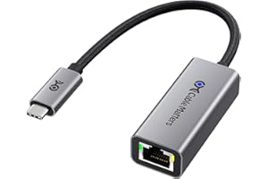 Cable Matters Adapter Ethernet USB C na 2,5 GB, prędkość sieci 2,5 gigabitowej, adapter USB C na Ethernet, kompatybilny z USB 4, Thunderbolt 4/5, Plug & Play do MacBooka, laptopa i urządzeń USB C