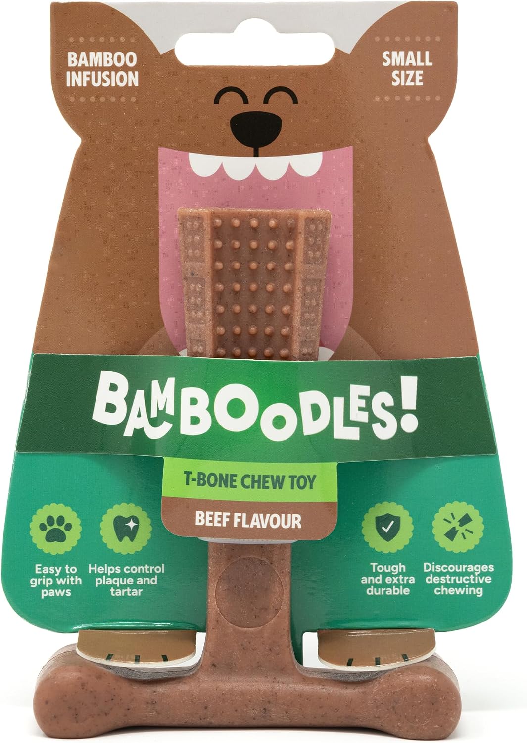 Bamboodles Dog Chew Toy – Small | Beef Flavour | Long Lasting Chew toy for Small Dogs | Durable and Safe Daily Chew