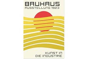ANIMATO Sun & Waves Poster, Bauhaus Print, Framed Abstract Art, Mid-Century Wall Art, Modern Home Decor, Gift Idea, Archival Matte, A5 (Print Only) - 21x14.8cm