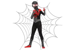 Heartsking Costume Spider Bambino, 3D Supereroe Costumi Bambino, Costumi Halloween Bambini, Cosplay Costume con Spider Maschera Vestiti Carnevale Bambino